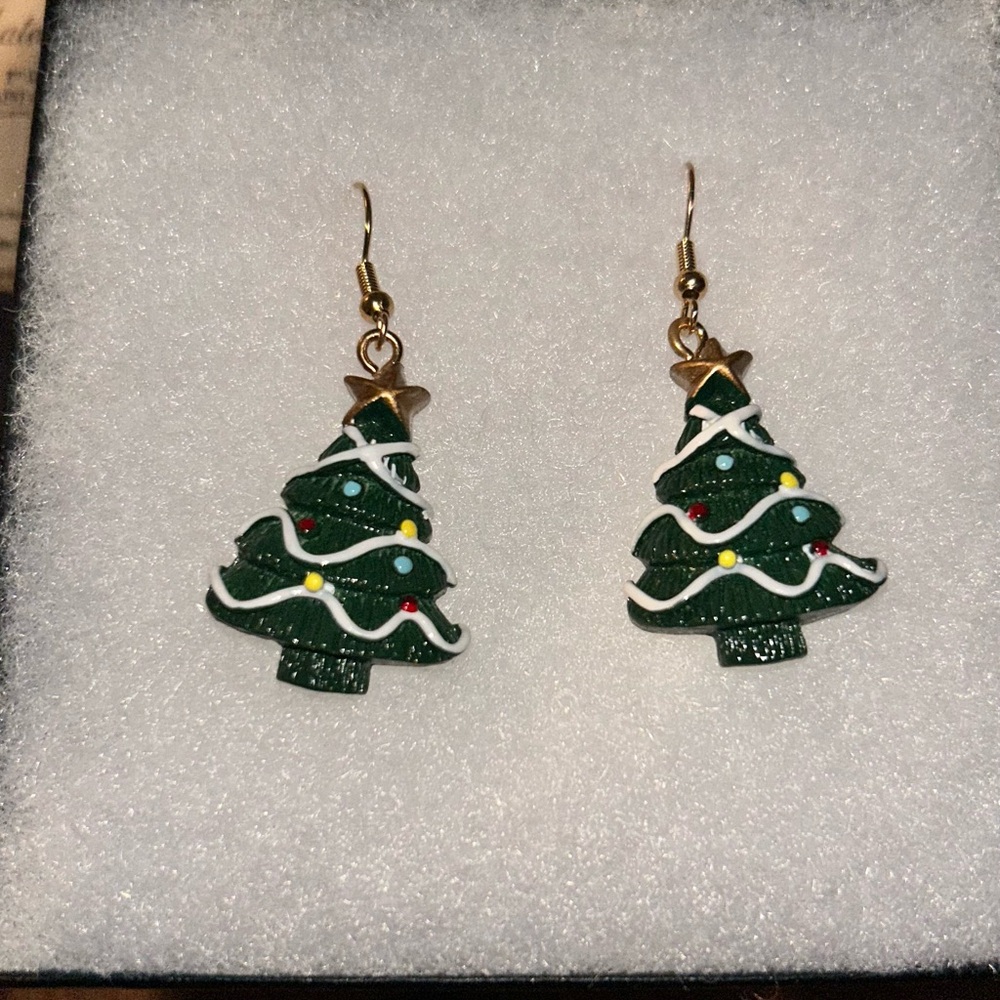 Festive Christmas Tree Earrings